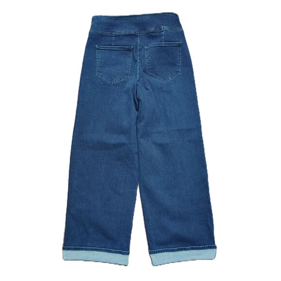 OLD NAVY High Rise Weekender Wide Leg Women's 8 Tall Stretch Crop Jeans - Picture 2 of 4